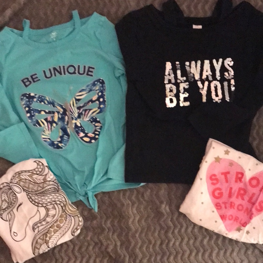 Little Girl Shirts. Five shirt bundle